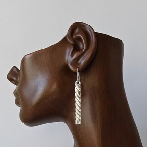 Sterling Sterling Silver Long Designer Dangle Earrings