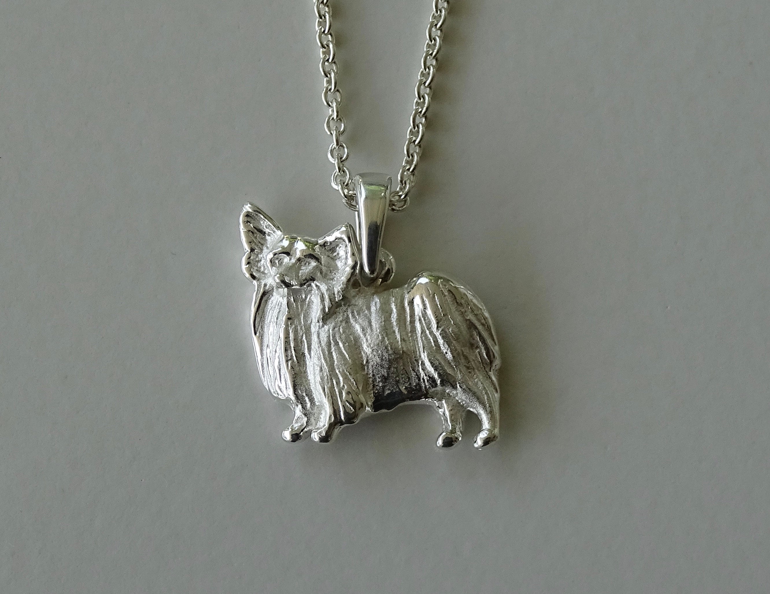 Papillon Charm, Papillon Jewelry, Silver Plated Papillon Dog Charm, Pewter  Papillon Charm