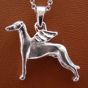 Sterling Silver Whippet Angel Pendant