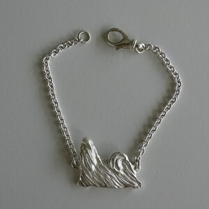 Small Sterling Shih Tzu Moving Study Bracelet