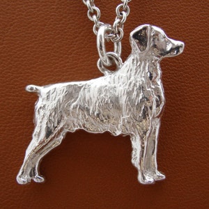 Large Sterling Silver Brittany Standing Study Pendant