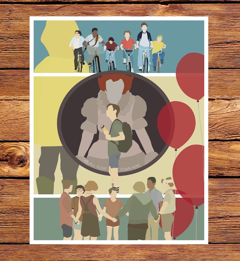 Stephen King - IT - Pennywise - the Losers Club Giclee Print - Etsy