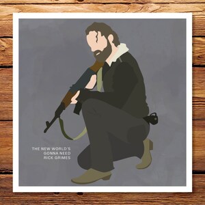 The Walking Dead - Rick Grimes 8x8 Giclee Print