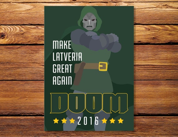 Doom for President - 5x7 - Etsy