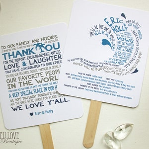 Personalized Wave Beach Seaside Surfing Wedding Ceremony Program Fan Custom Wording Digital File image 3