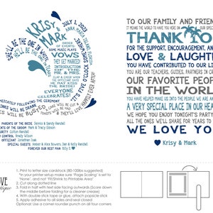 Personalized Wave Beach Seaside Surfing Wedding Ceremony Program Fan Custom Wording Digital File image 4