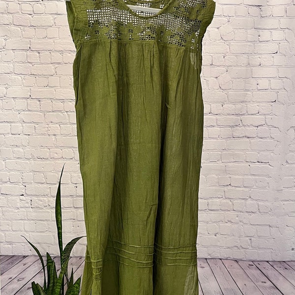 Oaxaca Embroidery Dress Solid