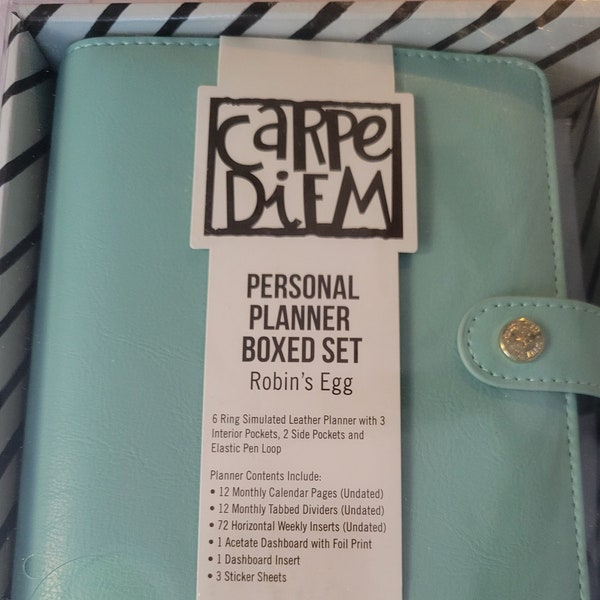 Carpe Diem - Personal Planner Boxed Set - Robin's Egg