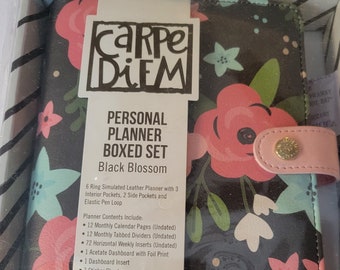 Carpe Diem - Personal Planner Boxed Set - Black Blossom