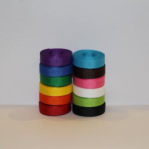 1/4&quot; (6mm) Grosgrain Ribbon Lot (You Choose 1, 2 or 5 Yards EACH of 12 different colors)