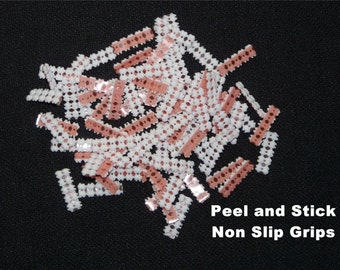 Peel 'n Stick Non-Slip Grips for Alligator Clips -Choose 50-500 Grips AND Choose White, Black, or Both