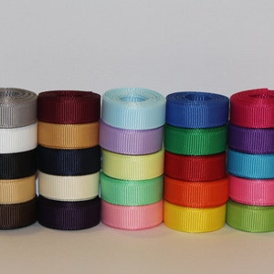 3/8&quot; (10mm) Grosgrain Ribbon Lot  (Choose 1 or 2 Yards Each of 25 Different Colors)