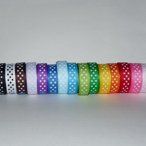 3/8 10mm Polka Dot Grosgrain Ribbon Lot: Choose 1 or 2 Yards EACH of 15 Different Colors image 4