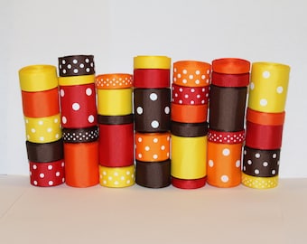 Fall/Thanksgiving Grosgrain Ribbon (Choose 1 or 2 yards EACH of 36 different ribbons)