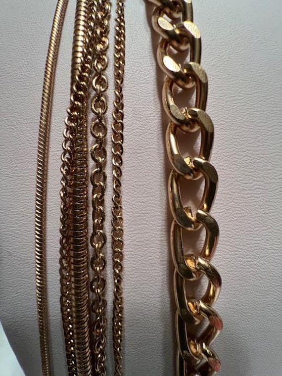 Vintage Multi-Chain Statement Waterfall Necklace!… - image 2