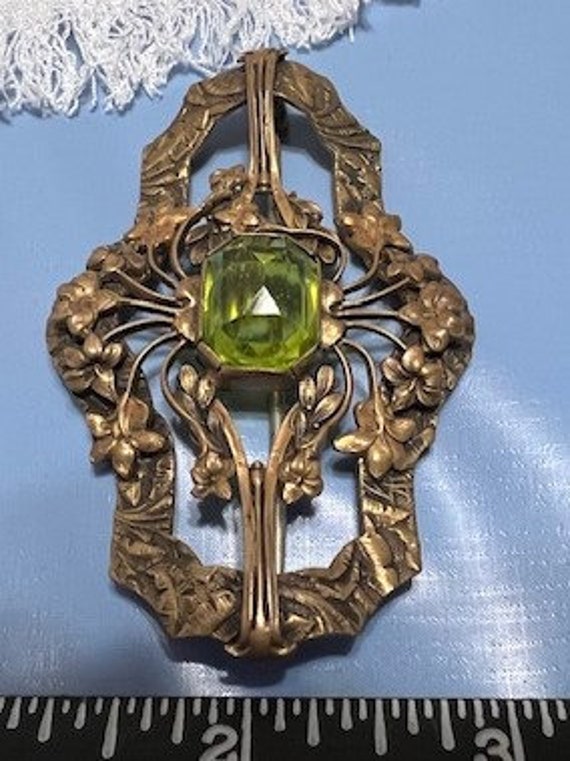 Estate Vintage Antique Jewelry Unique Sash Brooch… - image 9