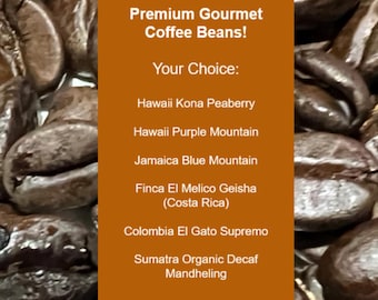 COFFEE Beans! Premium Gourmet Artisan Fresh-Roasted Whole Beans on Demand from the ROASTED ROOSTER! Vacuum Sealed!