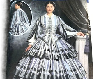 Simplicity 9761 Victorian Hoop Skirt 2 pc Dress Pattern Sz 14-20 Dramatic Costume Program Fair Reenactment  FREE SHIPPING!