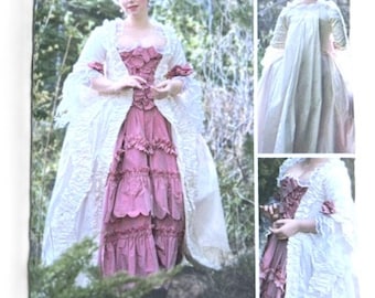 Simplicity 8578 18th Century Historical Gown Pattern Sz 4-12  Dramatic Costume Program Fair Reenactment  FREE SHIPPING!