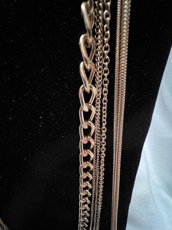 Vintage Multi-Chain Statement Waterfall Necklace!… - image 6