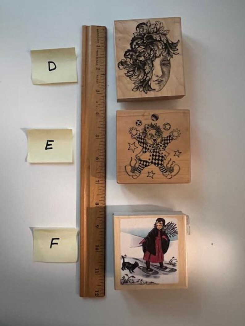 Vintage Wooden Rubber Stamps! Men, Women, Children, More! Most Are New ...