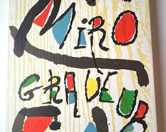 Miro Engraver Art Book, Jacques Dupin, V. 3 1973-75, published in Spain 1992, Dust jacket, original woodcuts Joan Miro catalogue raisonné