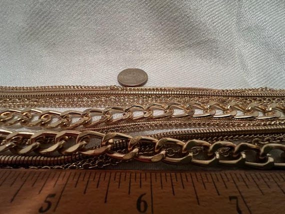 Vintage Multi-Chain Statement Waterfall Necklace!… - image 7