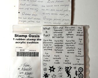 Vintage Unmounted Rubber Stamps! Lots of Sayings!