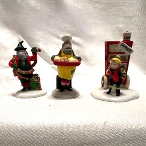 Retired Dept 56 Heritage Village North Pole Series &quot;Baker Elves&quot; Accessories Figures Christmas Display Decor