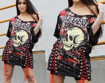 oversized band t shirt dress