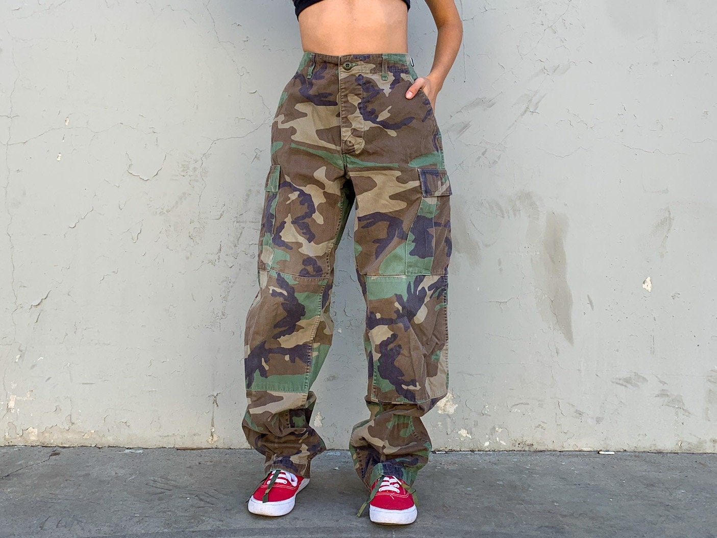 Cargo Pants Army Y2K Pants Army Surplus High Waisted - Etsy