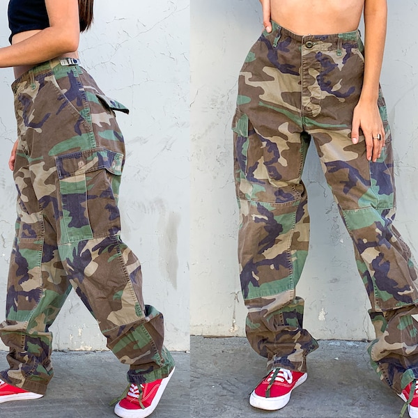 Cargo Pants, Army, Y2K Pants, Army Surplus, High Waisted Pants, Wide Leg Pants, Hippie Pants, Boho Pants,Flare Pants,Streetwear,90s Clothing