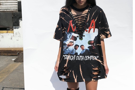 Distressed band t shirt sales