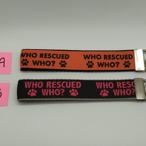 Who Rescued Who Key chain (Multiple Choices)