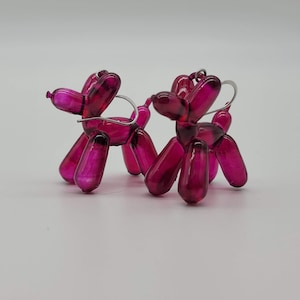 Handmade Balloon Dog Resin Earrings