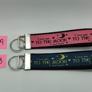 I Love You To The Moon And Back Key chain (Multiple Choices)