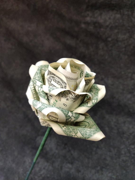 Money Flower Scallop Rose Occasional Home Decor Gift Real Money Origami