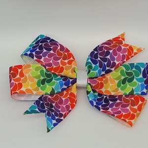 Rainbow Wisps Hair Bow