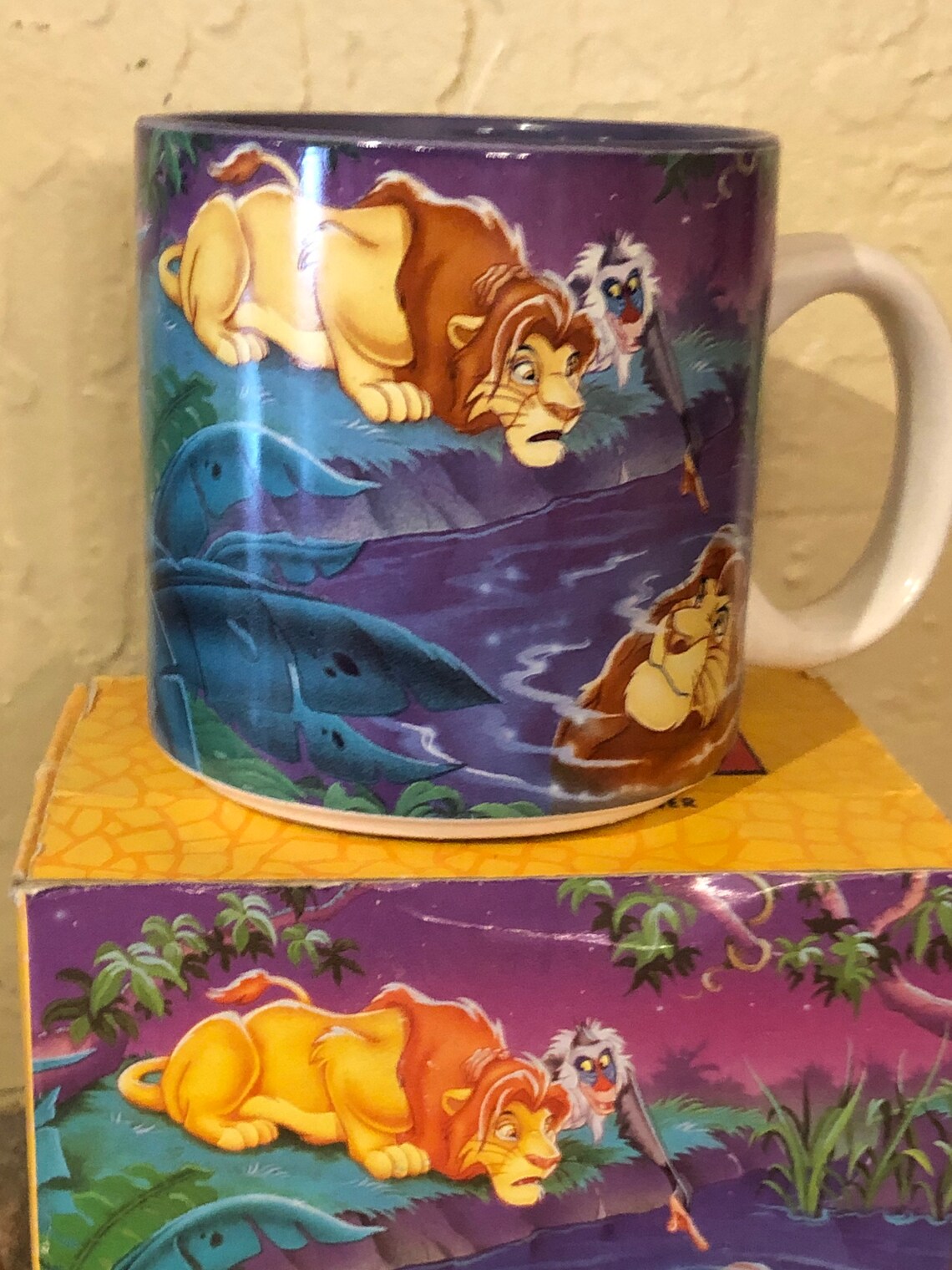 Walt Disney THE LION KING Coffee Mug Cliff Scene With Simba in Etsy