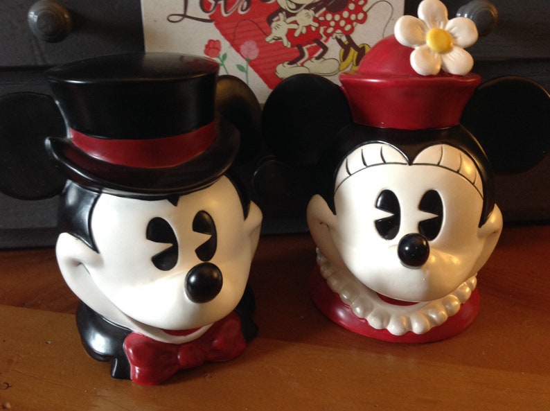 Minnie Mouse and Mickey Mouse Music Box Enesco Disney Pie Eyed Etsy