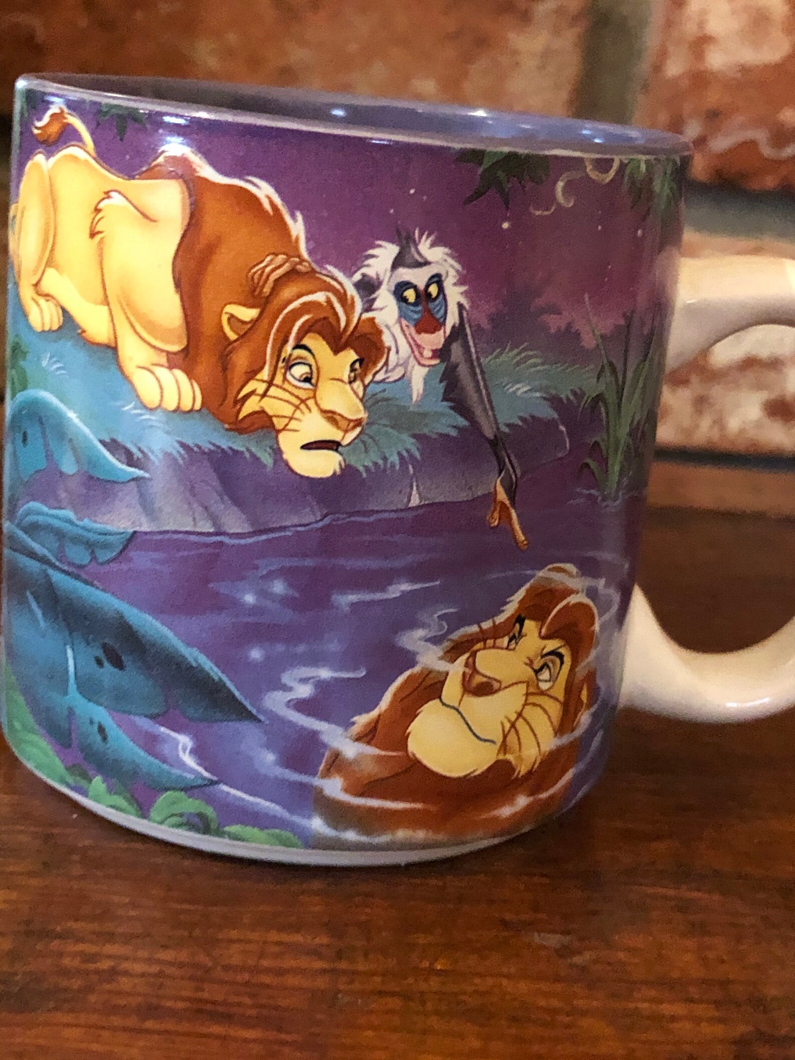 Walt Disney THE LION KING Coffee Mug Cliff Scene With Simba in Etsy