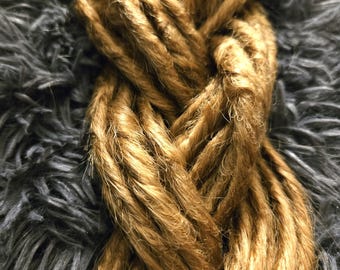 Extensiones de rastas sintéticas, rubio dorado, paquete de 10 unidades, SE
