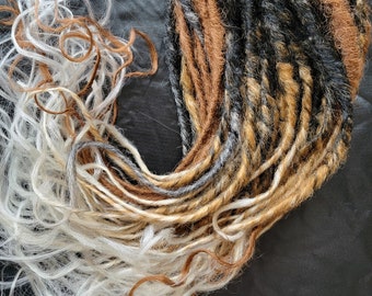 Ojo de tigre, DE, juego de 10 extensiones de rastas sintéticas