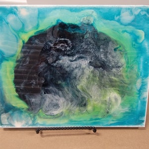 Fluid Artwork - Resin on Canvas 14 x 11