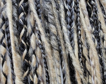 Frosted Granite SE, juego de 10 extensiones de rastas sintéticas