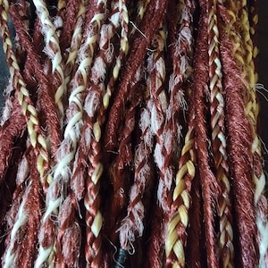 Cherry Pie, Set of 10, DE- Synthetic Dreadlock Extensions