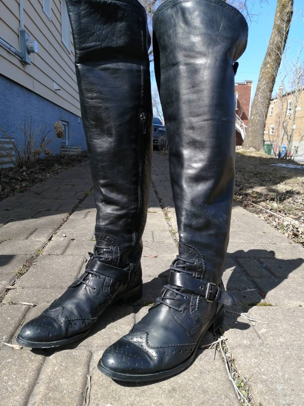 Women's Boots in Black Leather Size 38.5 or 8 Browns - Etsy