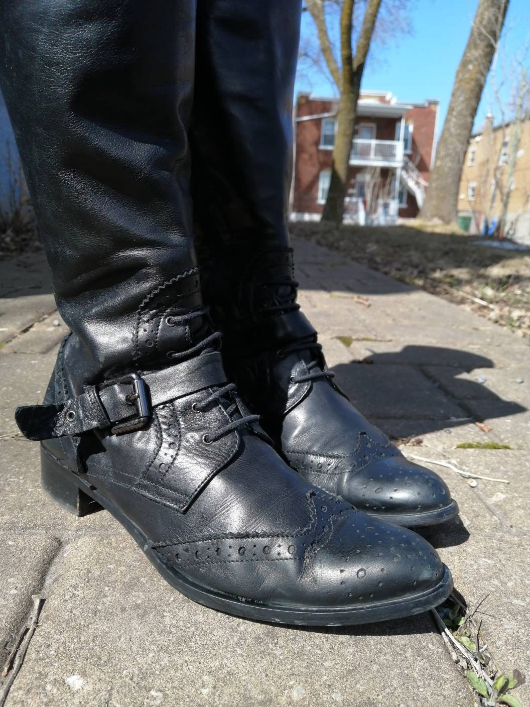 Women's Boots in Black Leather Size 38.5 or 8 Browns - Etsy