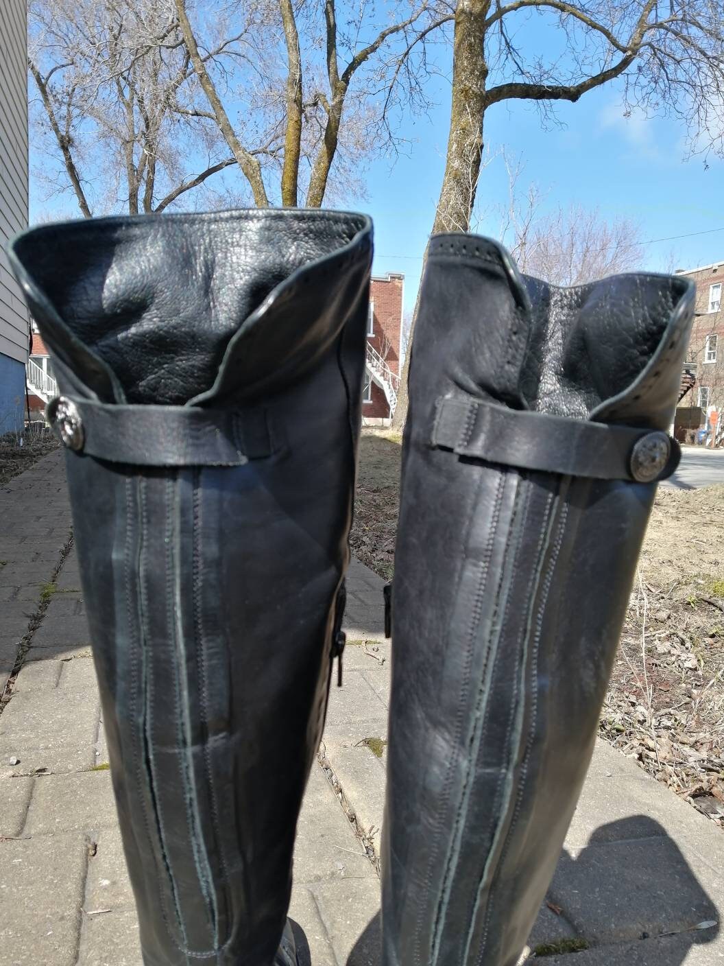 Women's Boots in Black Leather Size 38.5 or 8 Browns - Etsy