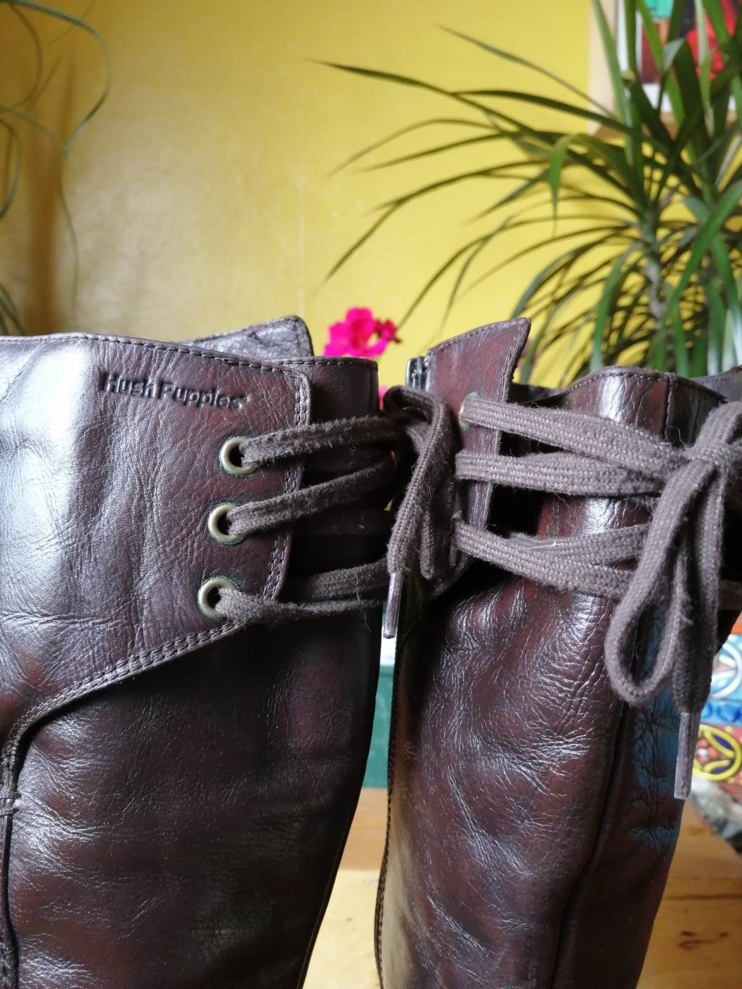 Hush puppies leather boots top
